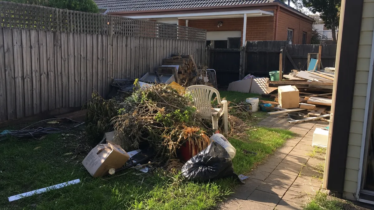 Backyard clean-up: before